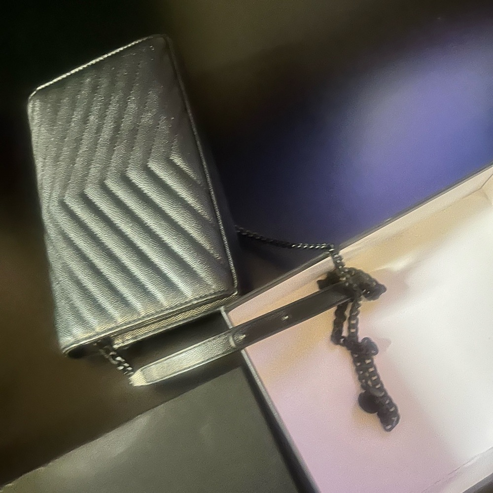 Saint Laurent Metallic Quilted Crossbody Bag - Picture 3 of 3